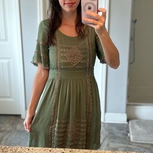 Anthropologie Laced with Grace Silk Dress with Slip from Lil
